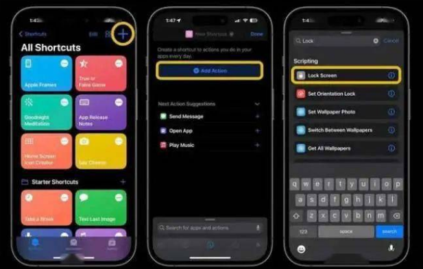 清河苹果14锁屏维修店分享iPhone14升级iOS16.4后如何创建锁屏快捷方式 